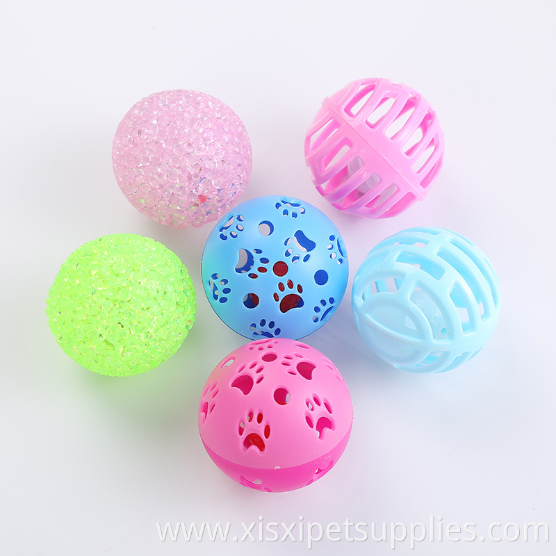 Cat Interactive Balls Toys Cat Toys Play Chewing Rattle Scratch Catch Pet Kitten Cat Exrecise Toy Balls pack